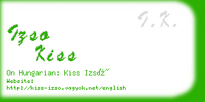 izso kiss business card